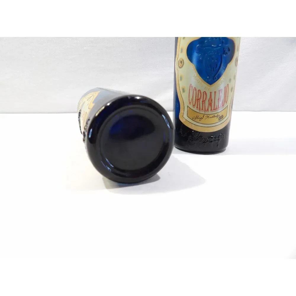 Reposado Tequila Corralejo cobalt blue shot glass set, 2 pcs, tall shooter glass